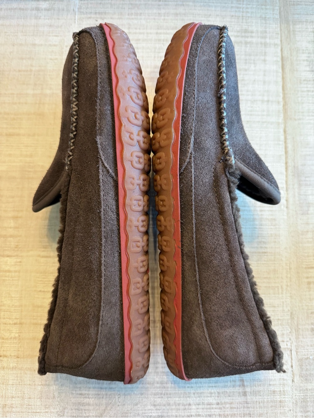 L.L.Bean Mountain Slippers Suede Fleece Lined Bean Boot Brown Men's 11 NIB - Picture 6 of 11